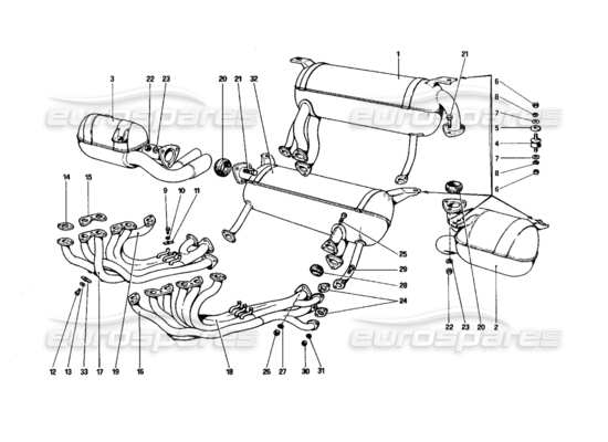 a part diagram from the Ferrari 512 parts catalogue