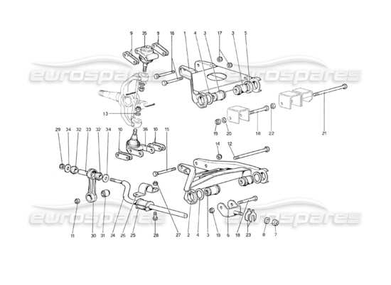 a part diagram from the Ferrari 208 parts catalogue