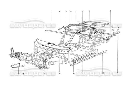 a part diagram from the Ferrari 208 parts catalogue