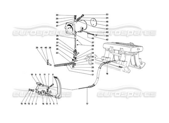 a part diagram from the Ferrari 208 parts catalogue