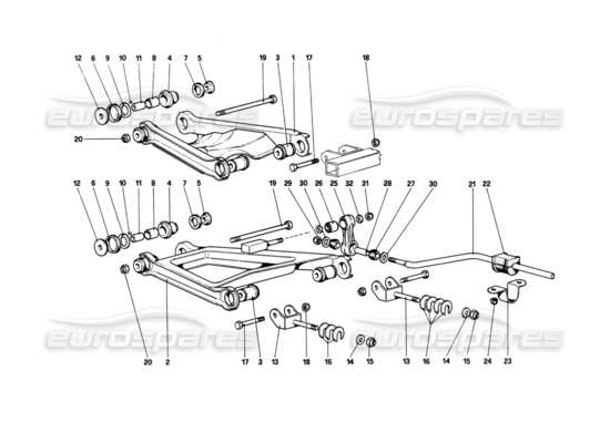 a part diagram from the Ferrari 208 parts catalogue