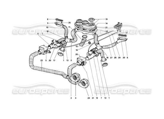 a part diagram from the Ferrari 208 parts catalogue