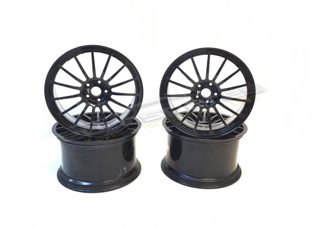 USED Lamborghini WHEELS SET IN BLACK . PART NUMBER LWHE701 (1)