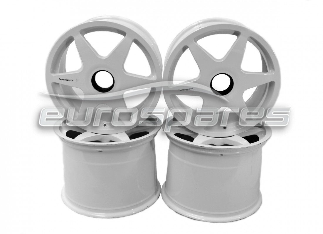 NEW Lamborghini SVR WHITE RACING CENTRE LOCK Wheels SET. PART NUMBER LWHE046 (1)