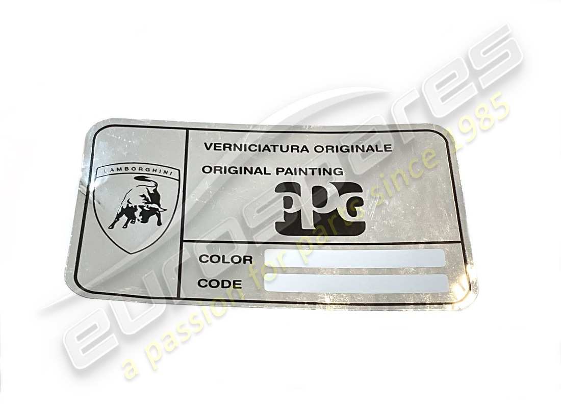 NEW Lamborghini PPG PAINT CODE STICKER. PART NUMBER LST015 (1)