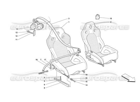 a part diagram from the ferrari f50 parts catalogue