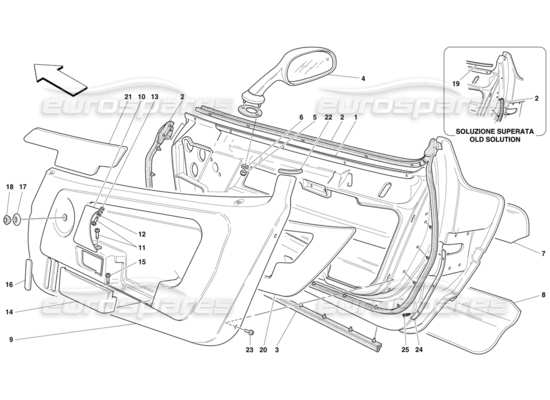 a part diagram from the ferrari f50 parts catalogue