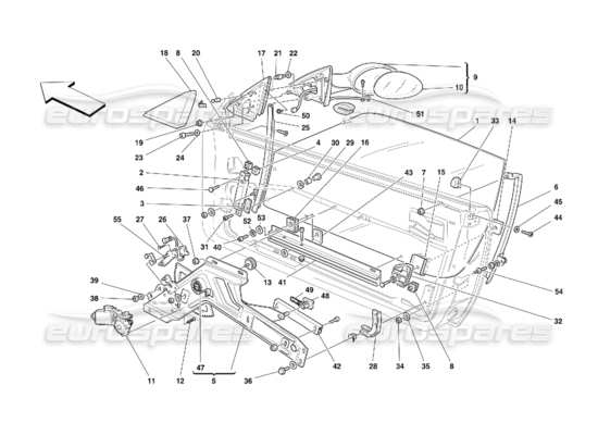 a part diagram from the ferrari 550 parts catalogue