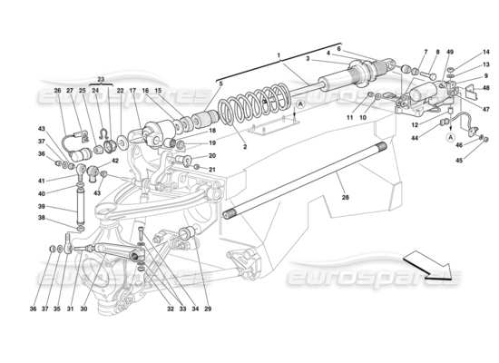 a part diagram from the ferrari f50 parts catalogue