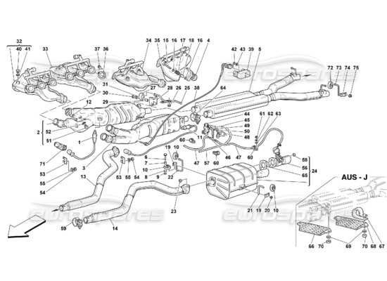 a part diagram from the ferrari 550 parts catalogue