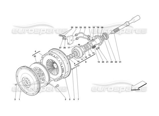 a part diagram from the ferrari f50 parts catalogue
