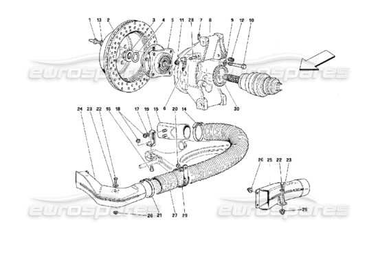 a part diagram from the ferrari 512 parts catalogue