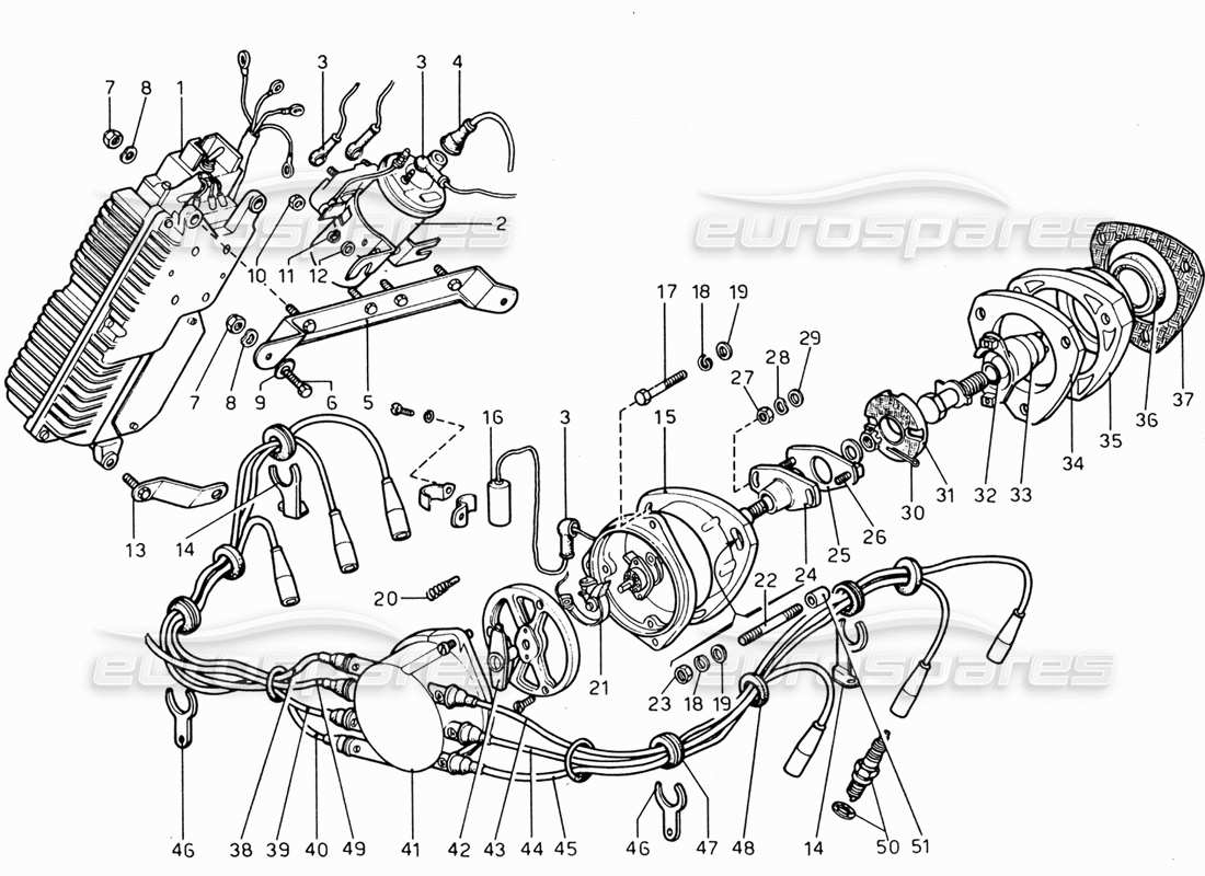 ferrari 206 gt dino (1969) engine ignition parts diagram