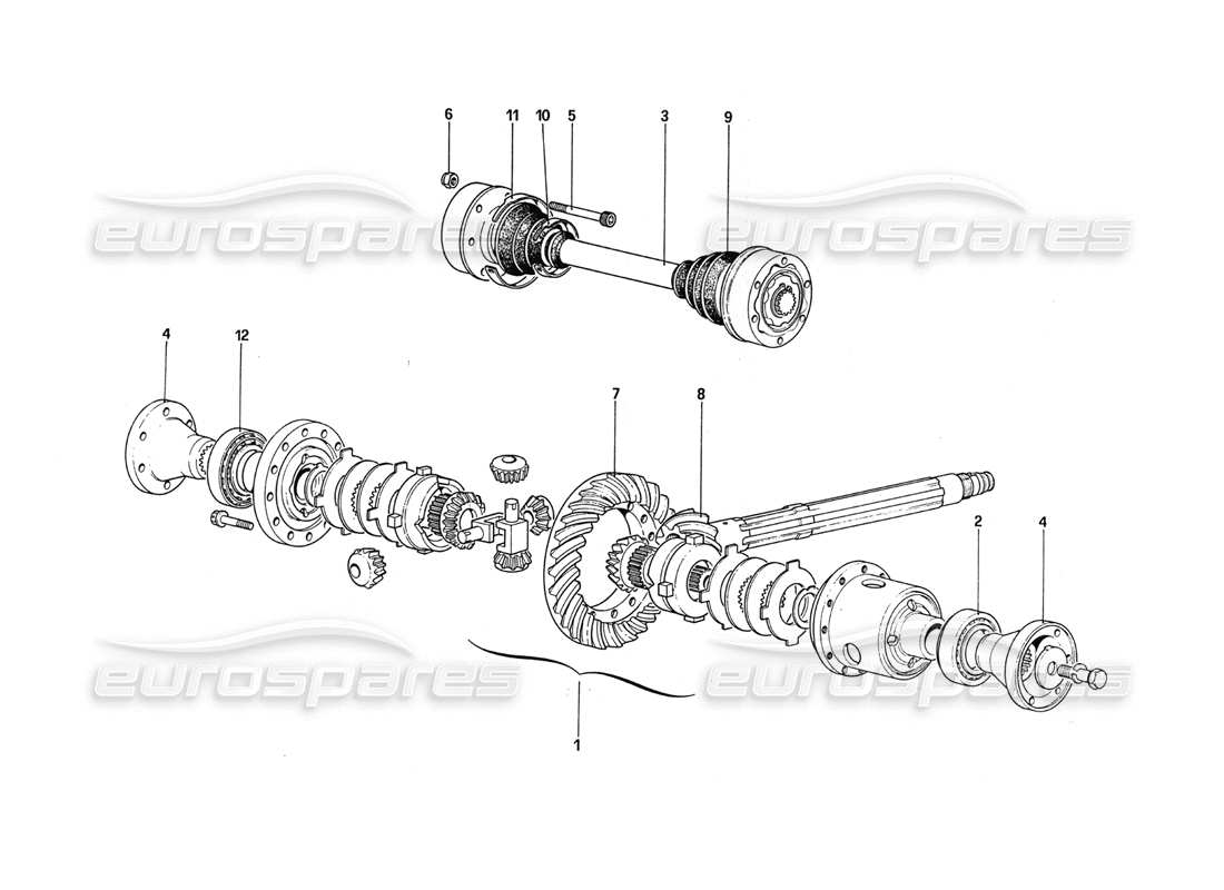 VIEW PARTS DIAGRAMS FROM THE FERRARI 288 PARTS CATALOGUE a part diagram from the ferrari 288 parts catalogue
