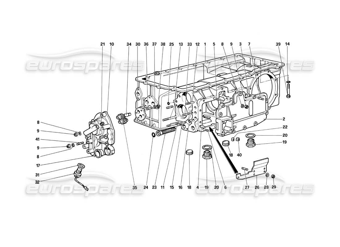 VIEW PARTS DIAGRAMS FROM THE FERRARI TESTAROSSA PARTS CATALOGUE a part diagram from the ferrari testarossa parts catalogue