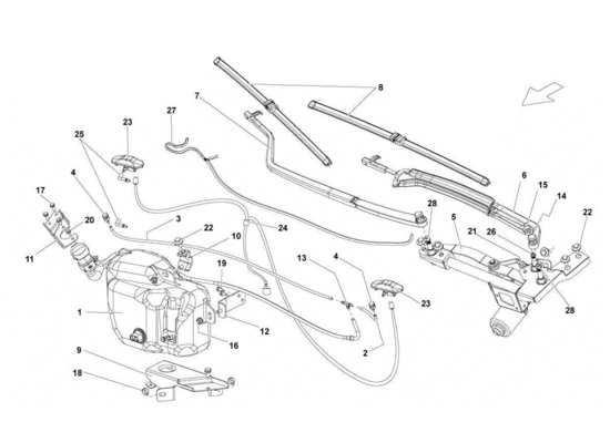 a part diagram from the lamborghini gallardo lp560-4s update parts catalogue