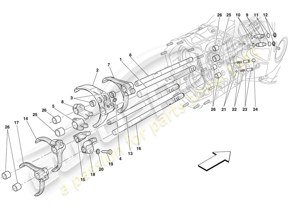 VIEW PARTS DIAGRAMS FROM THE MASERATI MC12 PARTS CATALOGUE a part diagram from the maserati mc12 parts catalogue