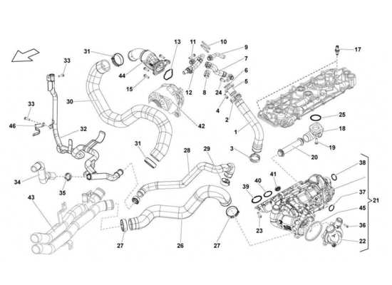 a part diagram from the lamborghini gallardo lp570-4s perform parts catalogue