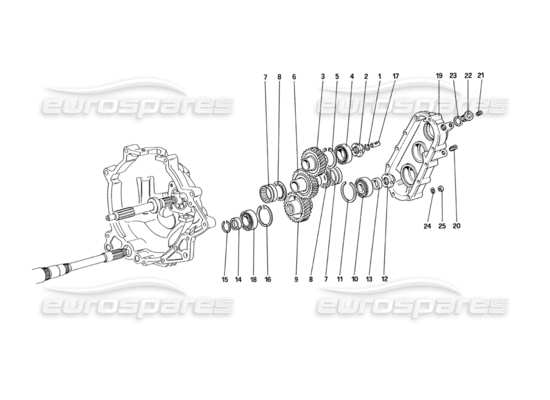 a part diagram from the ferrari 328 parts catalogue