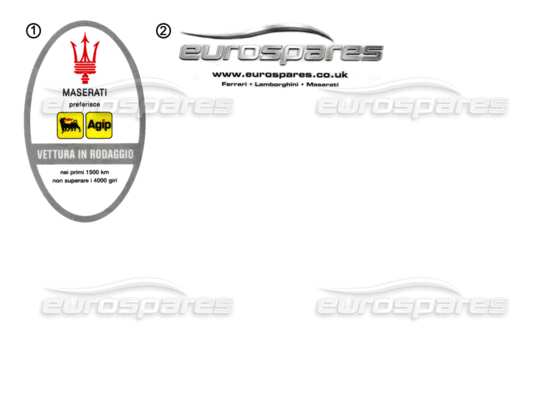 a part diagram from the maserati miscellaneous parts catalogue