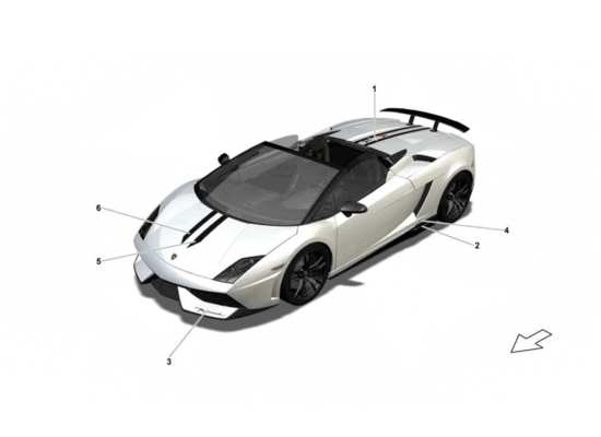 a part diagram from the lamborghini gallardo lp570-4s perform parts catalogue