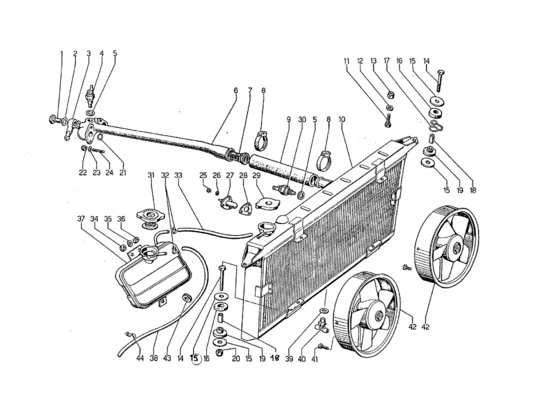 a part diagram from the lamborghini jarama parts catalogue