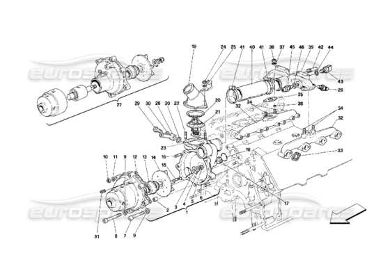 a part diagram from the ferrari 348 parts catalogue