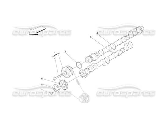 a part diagram from the maserati quattroporte m139 (2005-2013) parts catalogue
