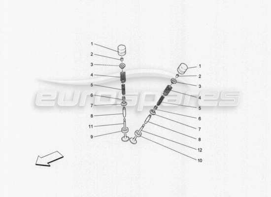 a part diagram from the maserati granturismo parts catalogue