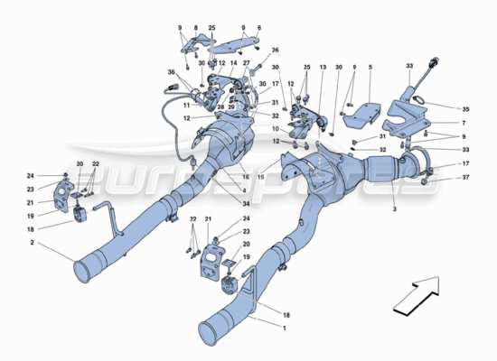 a part diagram from the ferrari 488 parts catalogue