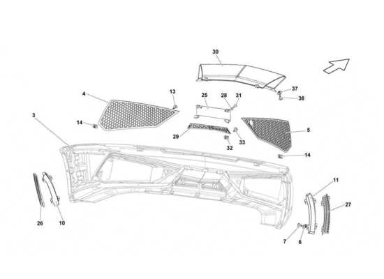 a part diagram from the lamborghini gallardo lp570-4s perform parts catalogue