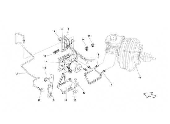 a part diagram from the lamborghini gallardo sts ii sc parts catalogue