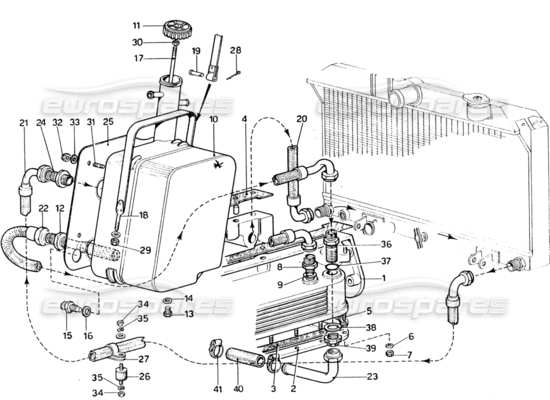 a part diagram from the ferrari 330 and 365 parts catalogue