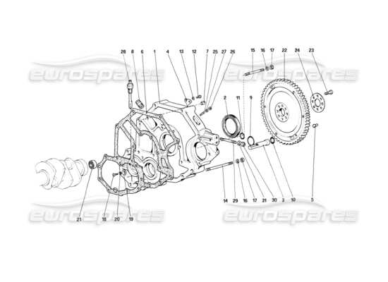 a part diagram from the ferrari mondial parts catalogue