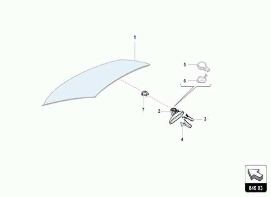 a part diagram from the lamborghini centenario parts catalogue