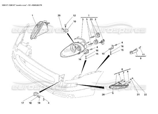 a part diagram from the maserati 3200 parts catalogue