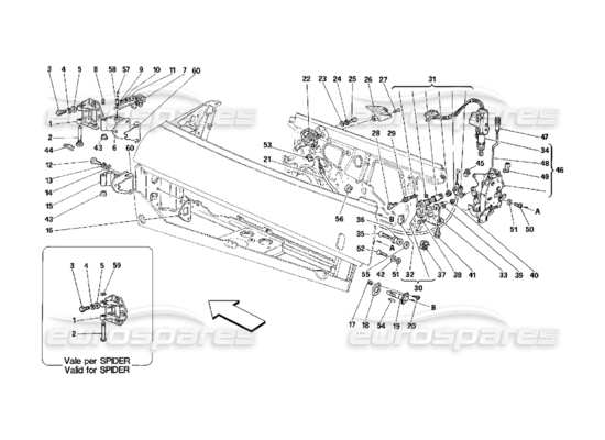 a part diagram from the ferrari 348 parts catalogue