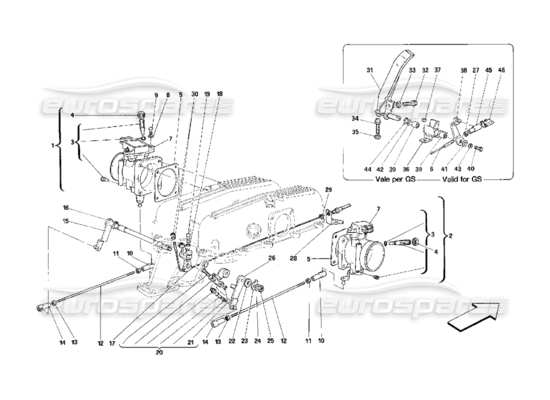 a part diagram from the ferrari 348 parts catalogue