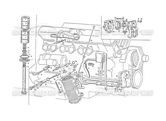 a part diagram from the maserati 3500 parts catalogue