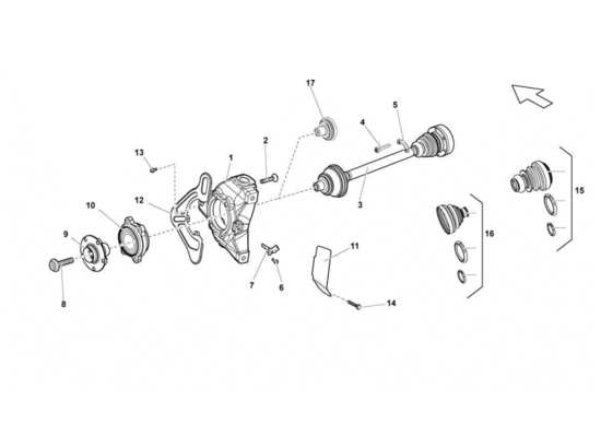 a part diagram from the lamborghini gallardo sts ii sc parts catalogue