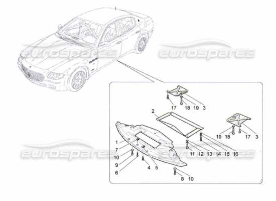 a part diagram from the maserati quattroporte m139 (2005-2013) parts catalogue