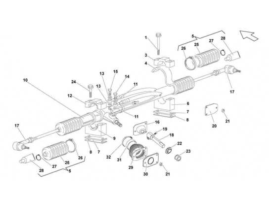 a part diagram from the lamborghini gallardo lp560-4s update parts catalogue