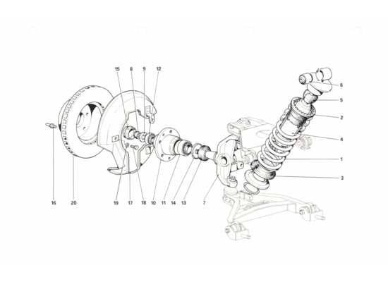 a part diagram from the ferrari 208 parts catalogue