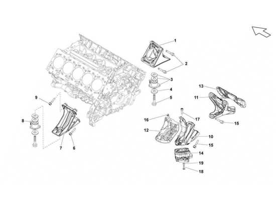 a part diagram from the lamborghini gallardo lp560-4s update parts catalogue