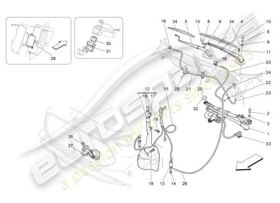 a part diagram from the maserati granturismo sport parts catalogue