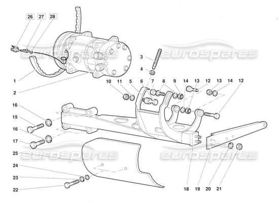 a part diagram from the lamborghini diablo parts catalogue