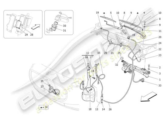 a part diagram from the maserati granturismo parts catalogue