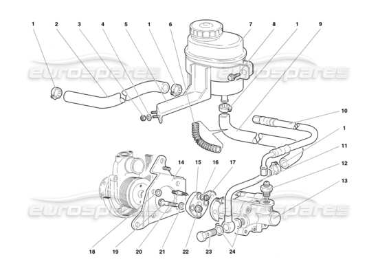 a part diagram from the lamborghini diablo parts catalogue