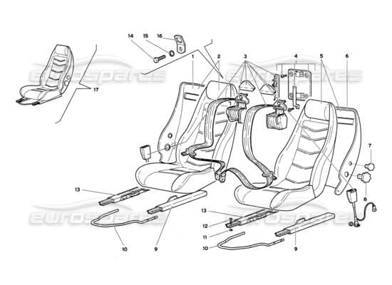 a part diagram from the lamborghini diablo parts catalogue