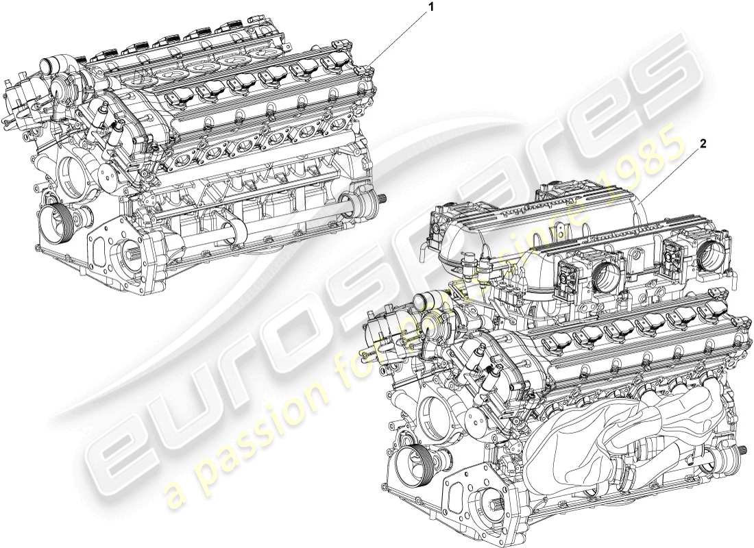 lamborghini lp640 roadster (2007) base engine 6.5 ltr. part diagram